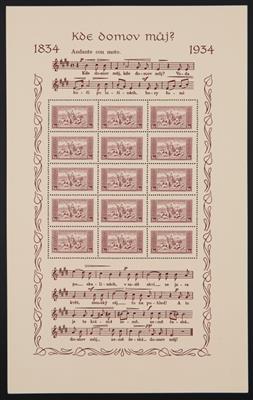 (*) - Tschechosl. 1934 - sogen. "HYMNENBLOCK" - Stamps