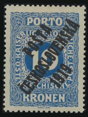 * - Tschechosl. Nr. 89/91 (1/10 K) gepr. Kovar VÖB, - Briefmarken