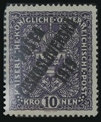 * - Tschechoslowakei Nr. 54 Ia(10 K dkl. violett), - Briefmarken