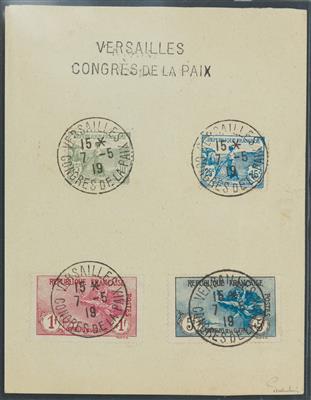 Briefstück - Frankreich Nr. 135 (5 Fr.)+ 134 + 130/31 auf - Briefmarken