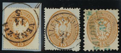 Briefstück/gestempelt - Lombardei Nr. 18 (tiefbraun) auf Briefstück mit klarem Stpl. "VENEZIA 14/5", - Briefmarken