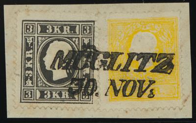 Briefstück - Österr. Nr. 10I + 11Ib, - Stamps