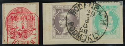 gestempelt/Briefstück/** - Partie Österr. Ausg. 1861/1867 - u.a. Farbnuancen, - Stamps