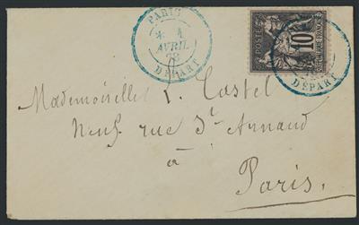 gestempelt/Poststück - Kl. Partie Poststücke Frankreich 1876/1895,