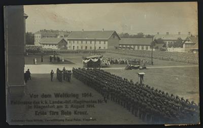 Poststück - Interessante Partie Österr. Feldpost WK I mit Foto- und Werbekarten, - Briefmarken