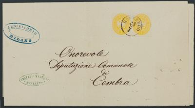 Poststück - Österr. Ausg. 1863/64, - Briefmarken