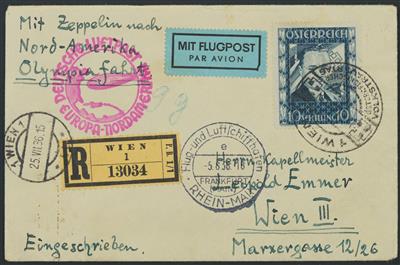 Poststück - Österreich 1936 - Zeppelinbrief - Stamps