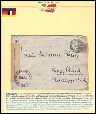 Poststück - Österreich 1945: 3 Schmuggelbriefe - Briefmarken