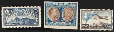 */** - Flgp. - Sammlung  San Marino Ausg. 1931/62 u.a. Flug  Nr. 165/74 *, - Známky