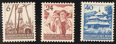 ** - Gen. Gov. Nr. I/III (Freim. Land u. Leute) Prachtsatz, - Francobolli