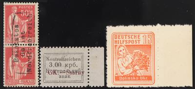 **/*/gestempelt/(*)/Poststück - Partie D. Bes. WK II u.a. mit Albanien, - Briefmarken