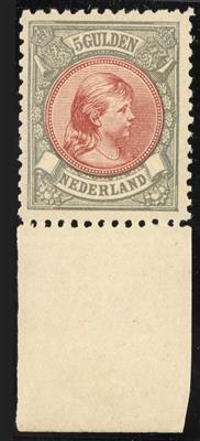 ** - Niederlande Nr. 48 vom Bogenunterrand, - Briefmarken