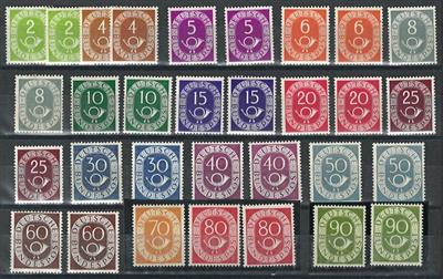 ** - Partie BRD ab 1949 u.a. POSTHORNSERIE doppelt (der 70 Pfg. Wert nur einfach), - Briefmarken