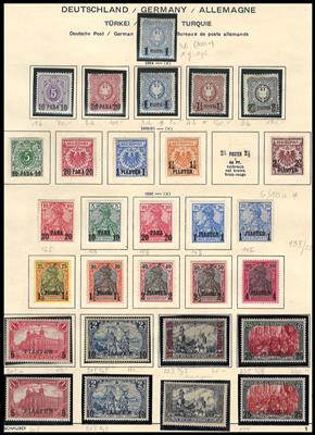 * - Sammlung D. Post in d. Türkei Ausg. 1884/1912 - versch. Erh., - Francobolli