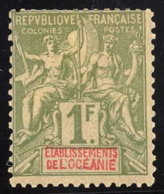 * - Sammlung  Franz. Ozeanien Ausg. 1893/1955 m. Portom. u. Franz. Antarktis Ausg. 1956/60 **, - Stamps