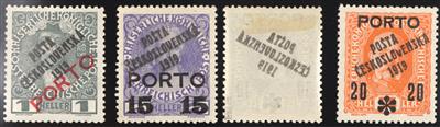 */** - Tschechosl. Nr. 92/93 94 (m. Aufdr.-Abklatsch, - Briefmarken