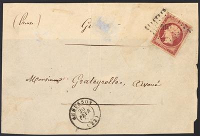 Briefstück - Frankreich Nr. 17 mit Nummernstempel 1167, - Francobolli