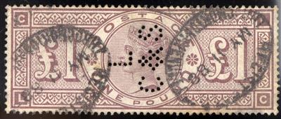 gestempelt - Großbrit. Nr. 98 (1 Pf) bräunlichlila - Briefmarken
