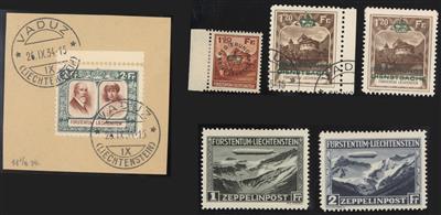 gestempelt/*/** - Sammlung Liechtenstein ca. 1912/1942, - Briefmarken