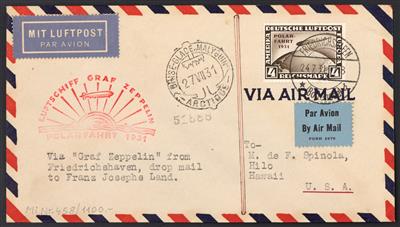 Poststück - D.Reich Nr. 456/58 (Polarfahrt) auf 1 Karte u. 2 Kuverts, - Stamps