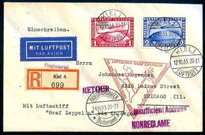 Poststück - D.Reich Nr. 496/98 auf - Stamps