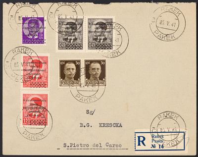 Poststück - Ital. u. deutsche Besetzung in Jugoslawien, - Francobolli
