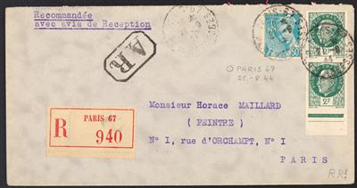 Poststück - Kl. Partie Poststücke Vichy - Frankreich mit etwas Private Ausg. D.Reich, - Známky