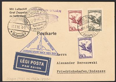 Poststück - Kl. Partie Zeppelinpost aus 1930/31, - Briefmarken