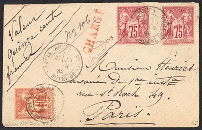 Poststück - Partie Poststücke Frankreich aus ca. 1876/1904, - Briefmarken