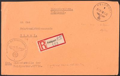 Poststück - Reichh. Partie D. Feldpost WK II 1939/1945, - Známky