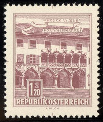 ** - Österr. Nr. 1098PI (1,20S Bauten als Probedruck in ROTBRAUN), - Stamps