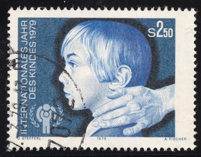 gestempelt - Österr. Nr. 1628F (Jahr des Kindes 1979 mit fehlender Farbe Schwarzolivbraun), - Stamps