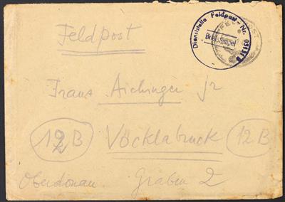 Poststück - Feldpost aus dem Kurland - Briefmarken