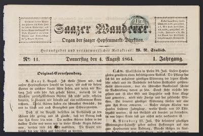 Poststück - Österr. 1864 - Ankündigungs-Stempelmarke - Francobolli