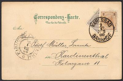 Poststück - Spezialsammlung Österr. 1890 Marken und Belege mit interess. Stücken, - Francobolli