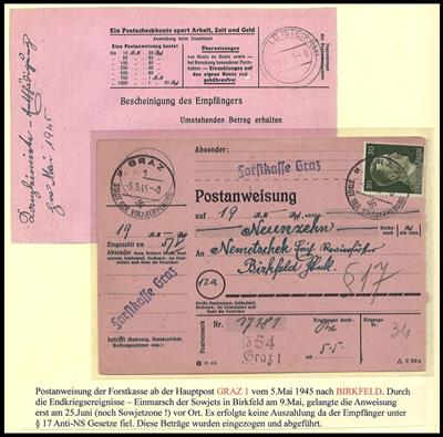 Poststück - Steiermark 1945 ca. 50 Belege, - Známky