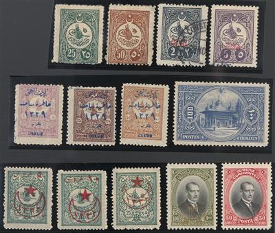 */**/gestempelt - Schöne Sammlung TÜRKEI Ausg. 1869/1960 - u.a. Nr. 18 B (6), - Briefmarken