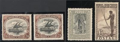 */** - Sammlung Papua Ausg. 1901/38 u. Papua Neuguinea 1952 - u.a. Nr. 79/94 (ohne Nr. 89) *, - Známky