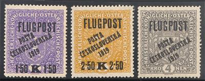 * - Tschechosl. Flug  Nr. 71/73alle gepr. Kovar VÖB u. Matl (Spitzenwert sign. Tribuna u. Bloch), - Briefmarken