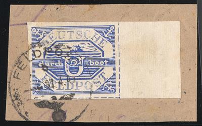 Briefstück - D. Feldpost Nr. 14a (HELA) vom rechten Bogenrand auf Briefstück, - Briefmarken