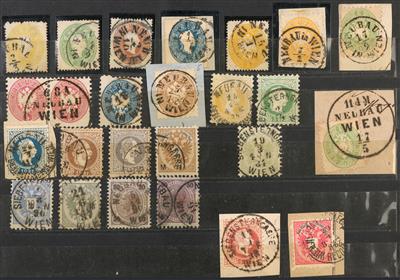 Briefstück/gestempelt - Neubau Abstempelungen auf Ausg. 1861/1890, - Briefmarken