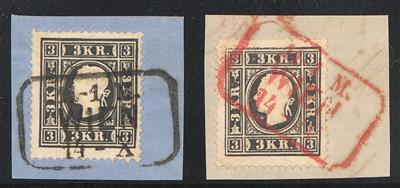 Briefstück - Österr. - Abstempelungen - Briefmarken