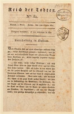 Briefstück - Österr. - Fiskalphilatelie - Reichh. Sammlung der Zeitungsstempel ca. 1789/1840, - Briefmarken