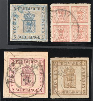 gestempelt/(*) - altd. Staaten - Sammlung Mecklenburg - Schwerin, - Francobolli