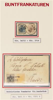 gestempelt/Briefstück/Poststück - Österr. Monarchie - Reichh. Spezialsammlung Ausgabe 1850 mit Typen und Platten, - Briefmarken
