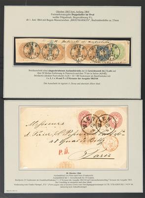 gestempelt/Briefstück/Poststück - Österr. Monarchie - Spezialpartie Ausg. 1863 sowie 1863/64, - Známky