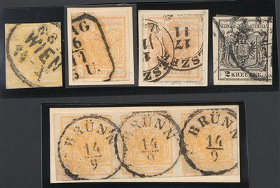 gestempelt/*/(*)/Briefstück/Poststück - Partie Österr. Monarchie ab 1850 mit etwas Feldpost,. Levante etc., - Francobolli