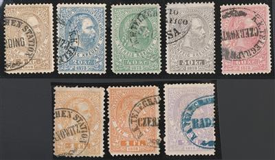 gestempelt/(*)/Poststück - Österr. Monarchie -Sammlung Telegraphenmarken u.a. mit Nr. 5/9 gestempelt, - Francobolli