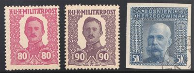 gestempelt/**/* - Sammlung Bosnien u.a. mit Nr. I/XIII **, - Briefmarken