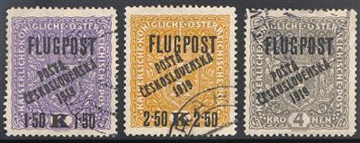 gestempelt - Tschechosl. Flug  Nr. 71/ 73 alle gepr. Mrnak (Auflge. 750, - Briefmarken